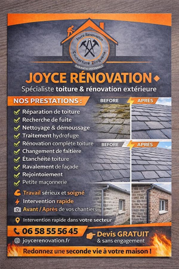 Réparation toiture ardoise - artisan couvreur Finistère